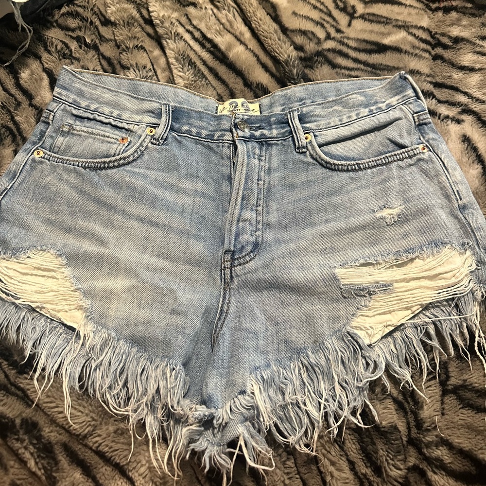 Free People Jean Shorts